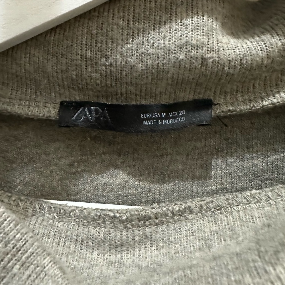 Zara Taupe Knit Top - Picture 5 of 8
